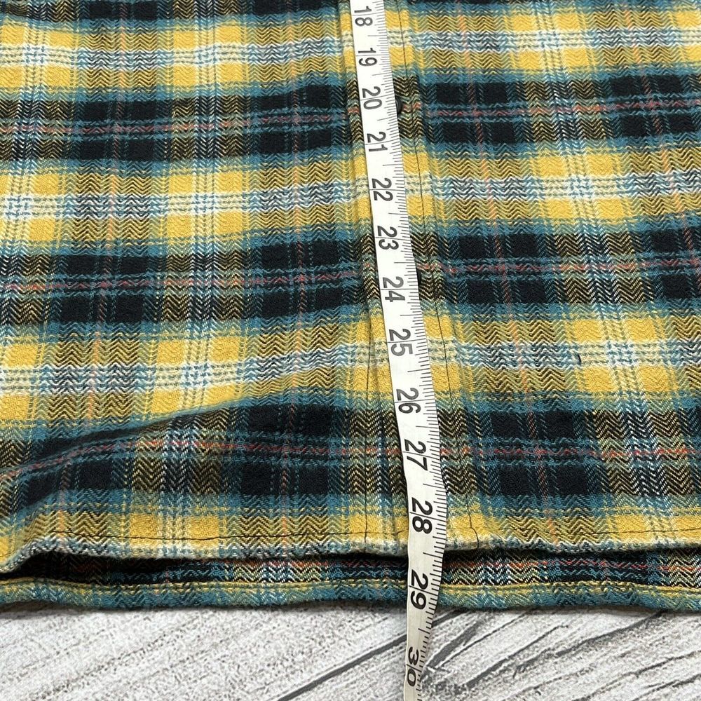 Levis Mens Jackson Worker Yellow Blue Flannel Check Relaxed Fit Shirt Sz S - Picture 9 of 9
